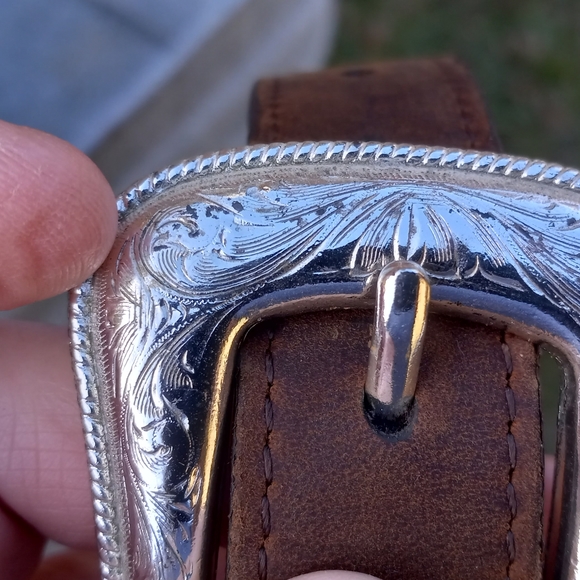 Ladies Bay Apache Leather Western Belt - Picture 4 of 6